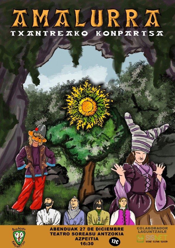 'Amalurra' ikuskizuna Txantreako konpartsarekin
