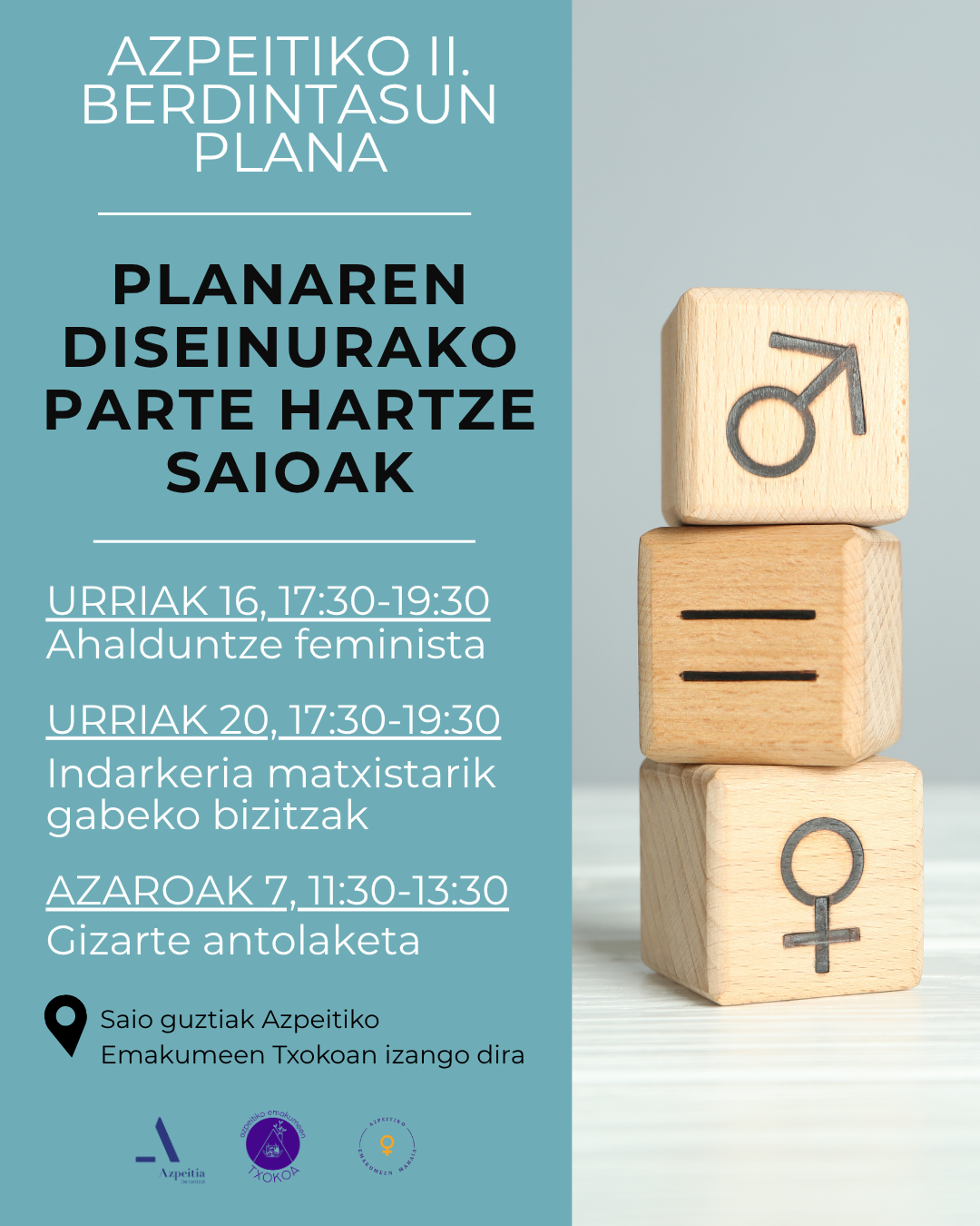 Azpeitiko II. Berdintasun Plana: parte-hartze saioak