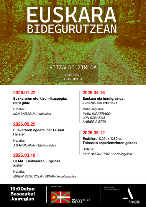 Ipar Euskal Herriko egoera linguistikoari buruzko hitzaldia