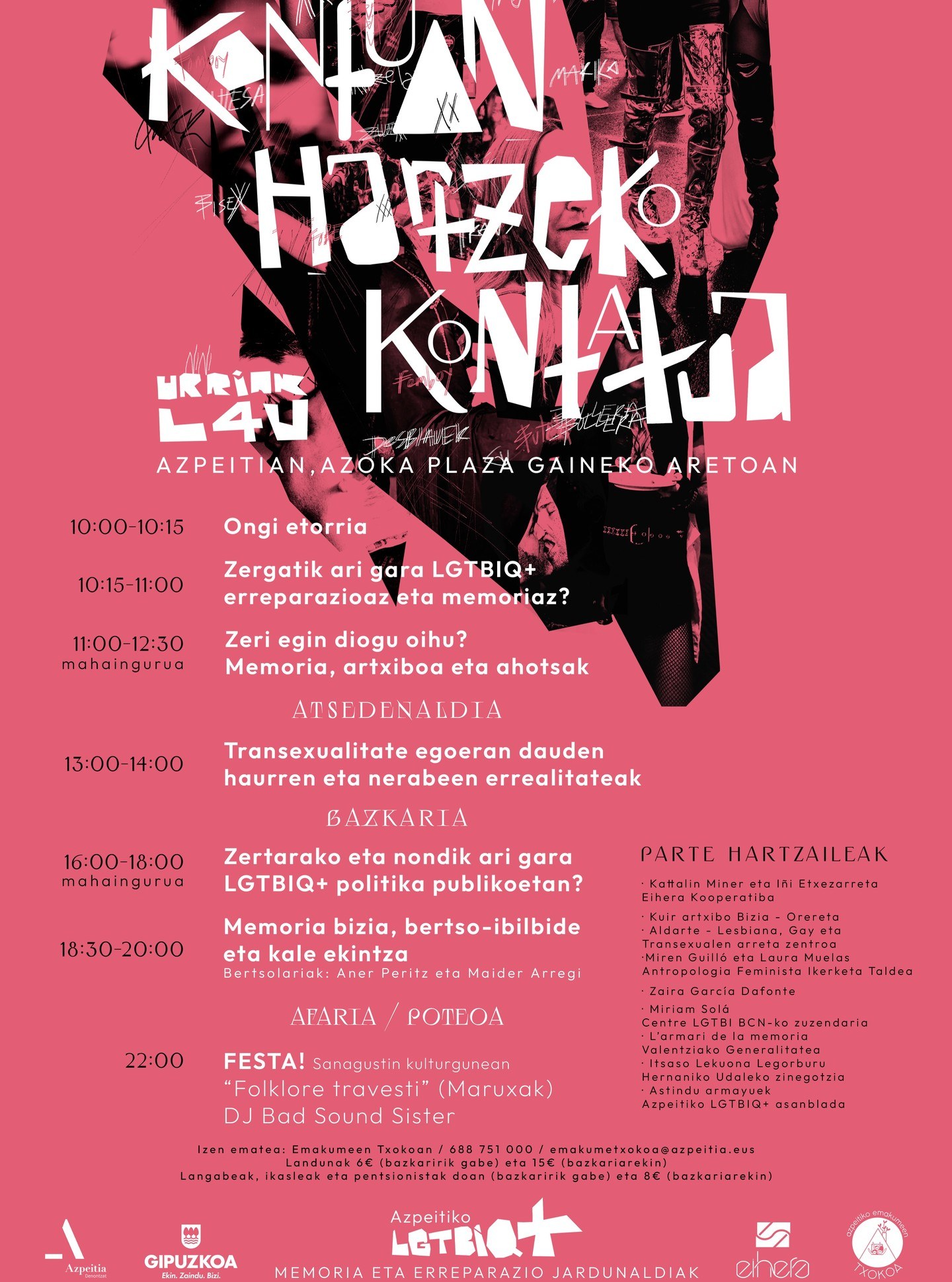 LGTBIQ+ memoria eta erreparazio jardunaldiak