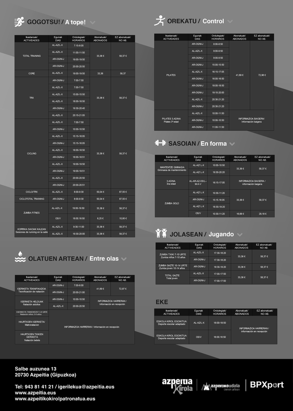 eskaintza kirola