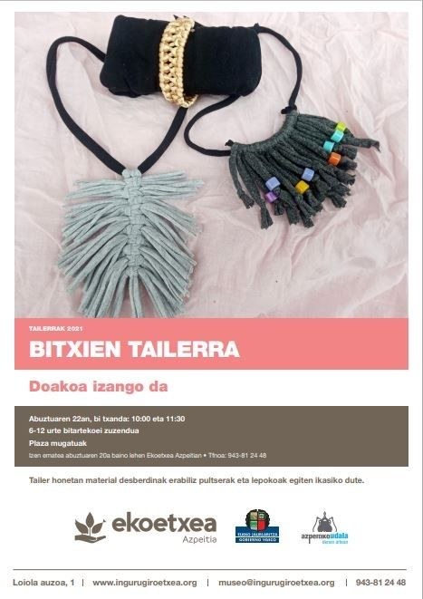 Bitxien doako tailerra eskainiko da Ekoetxean