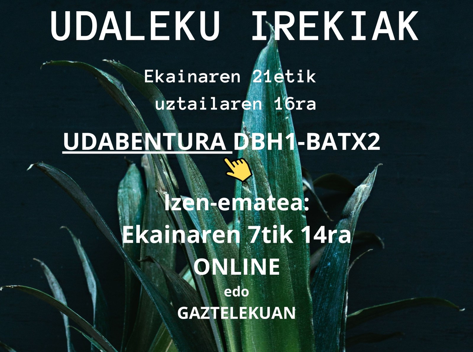 DBH eta batxilergoko ikasleentzako udalekuetan izena emateko epea zabalik da