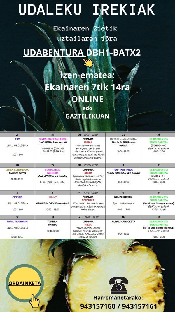 UDALEKU IREKIAK 2021