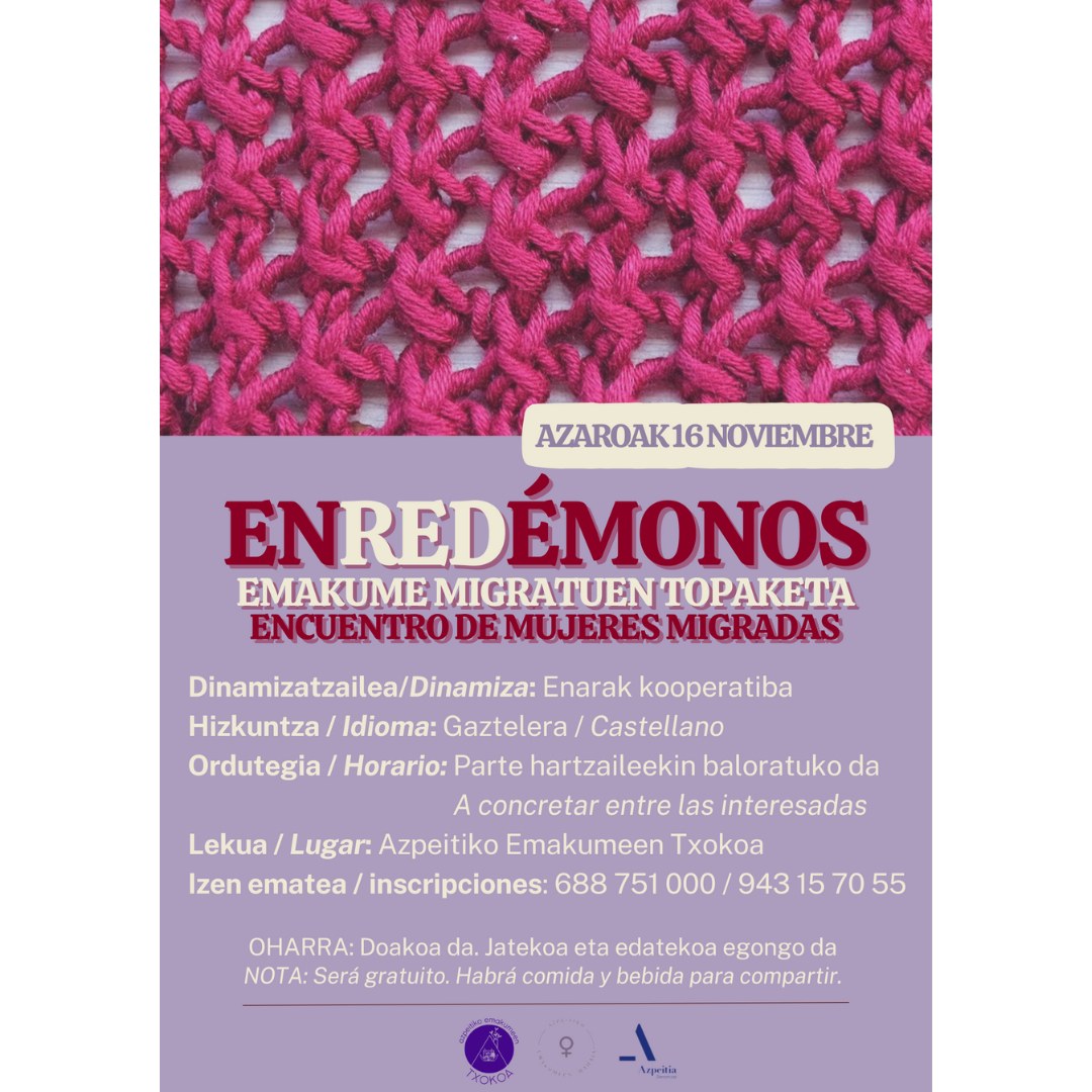 Emakume migratu zaintzaileen lehen topaketa antolatu du udalak