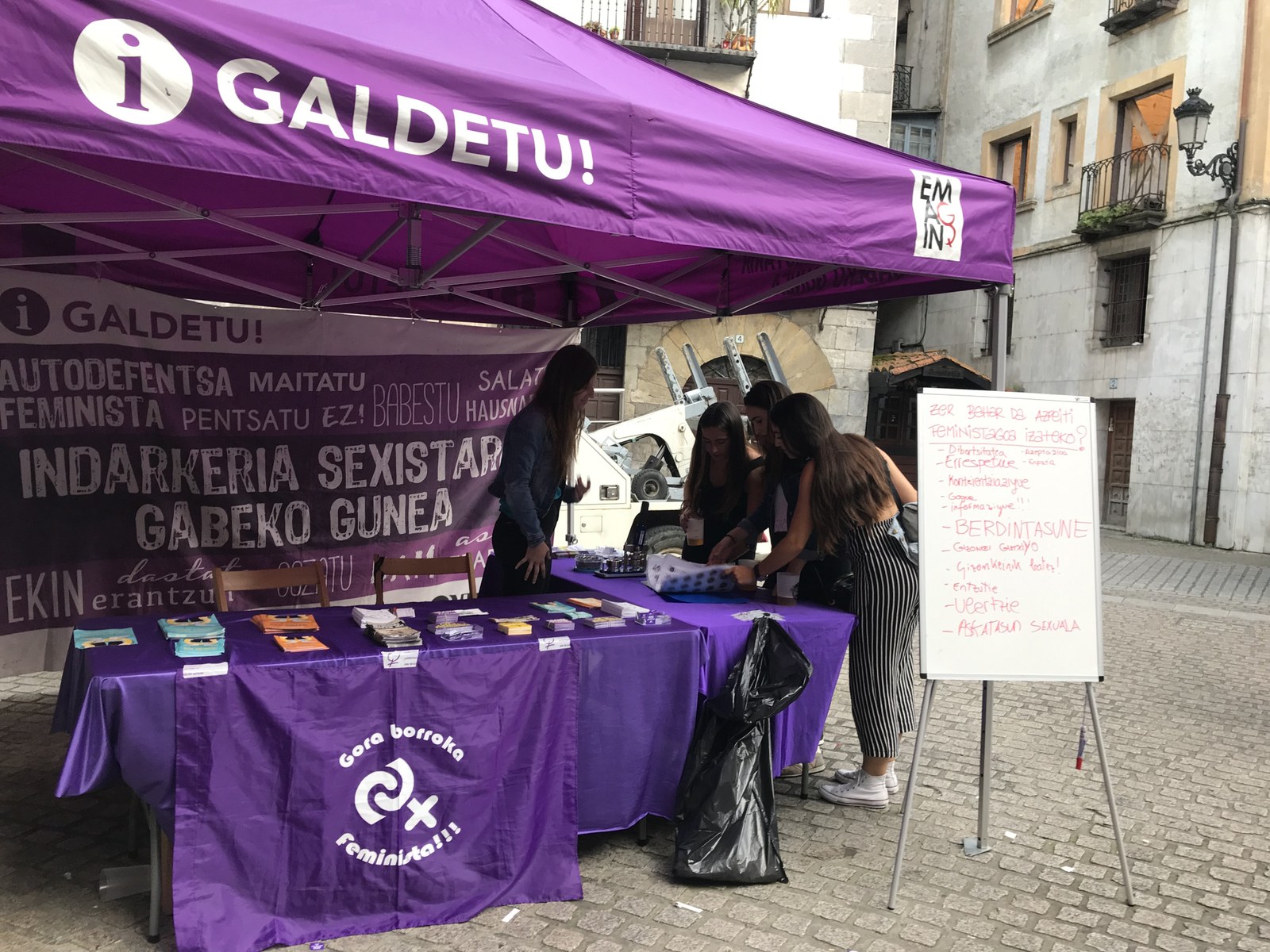 Eraso matxisten prebentziorako eta harretarako gunea jarriko da ostiralean Sanjuandegin