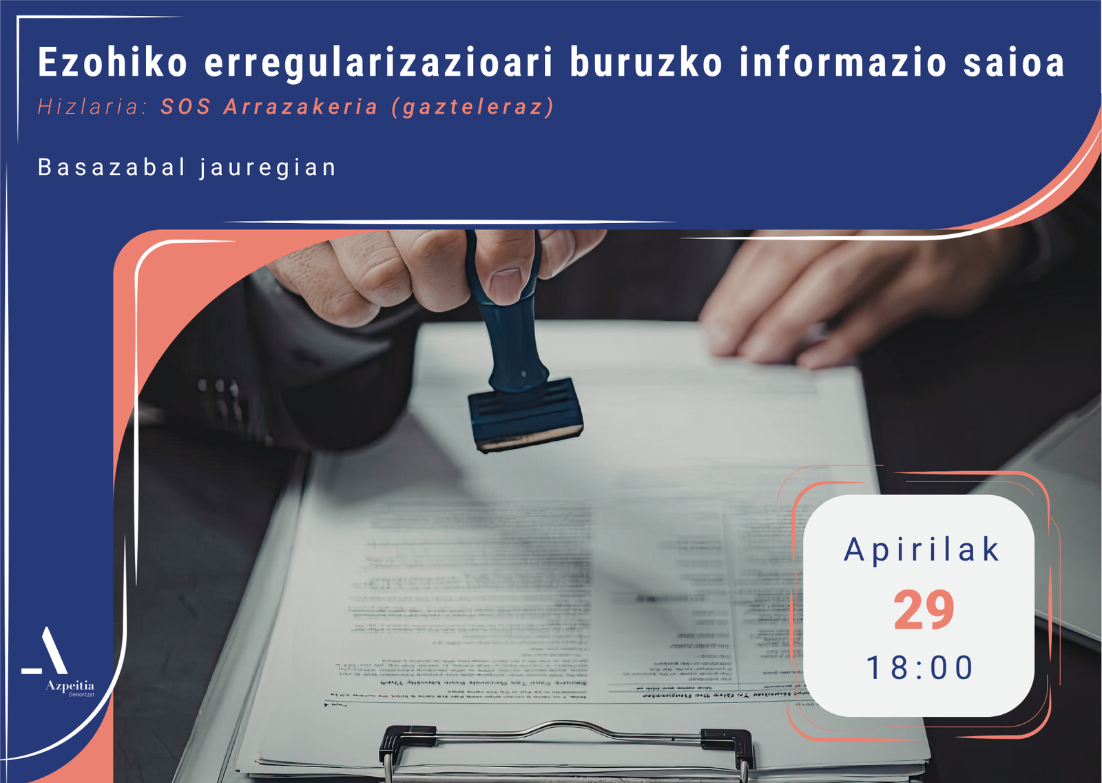 Ezohiko erregularizazio prozesuan laguntzeko,  hainbat neurri jarriko ditu martxan udalak