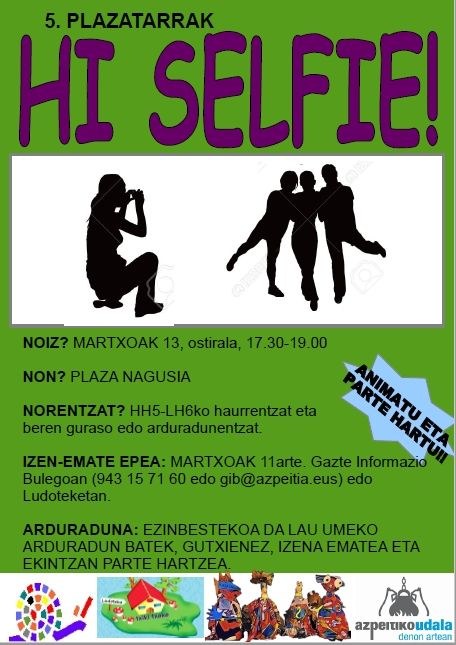 'Hi selfie' martxoko Plazatarraken