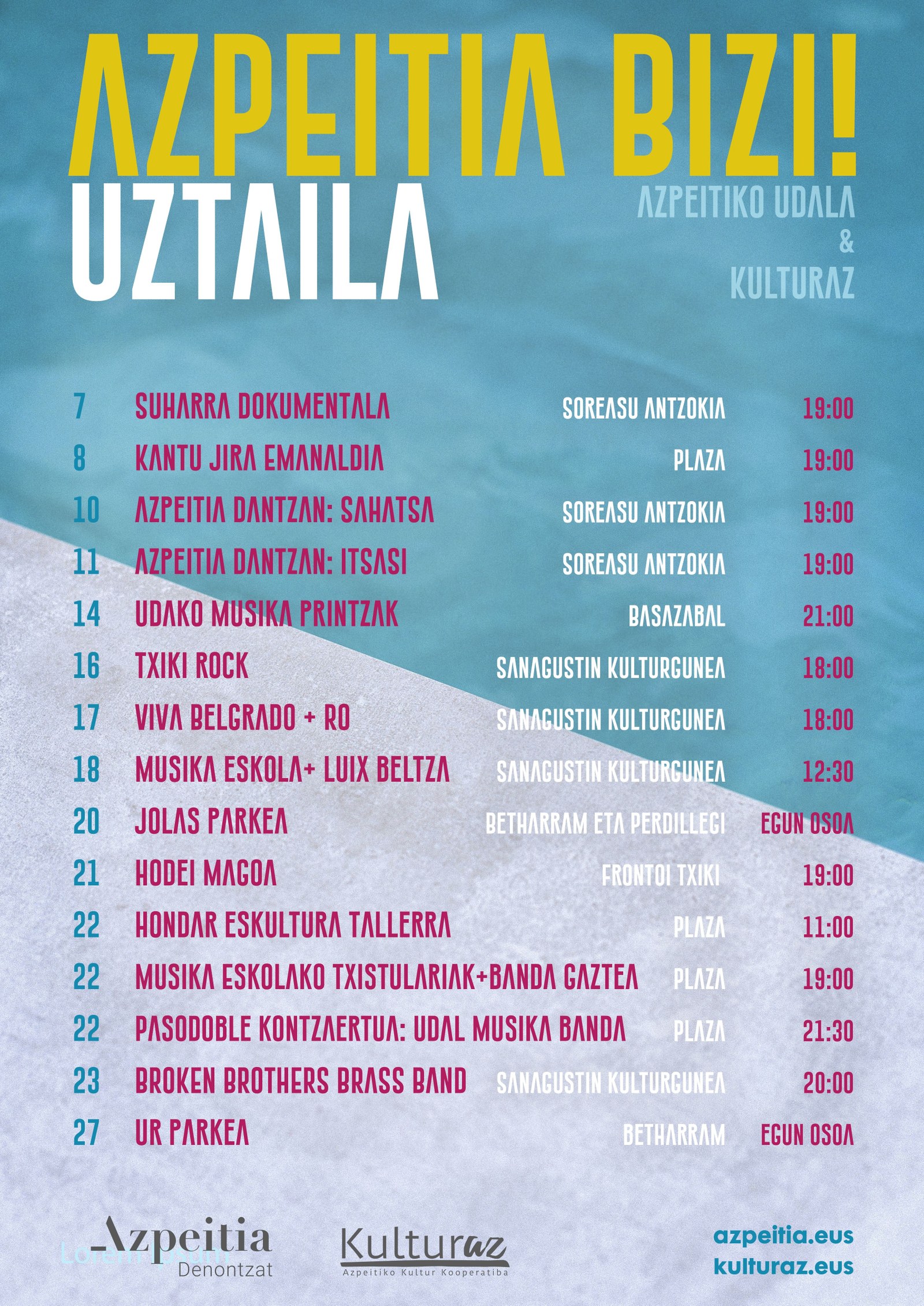 Musika, dantza, magia eta askoz gehiago izango da uztailean Azpeitian