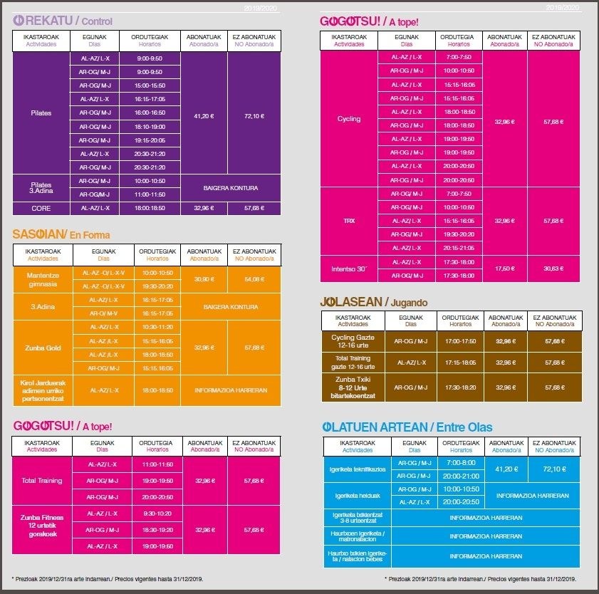 Oraindik ere eman daiteke izena igerilekuan irailetik aurrera eskainiko diren ikastaroetan