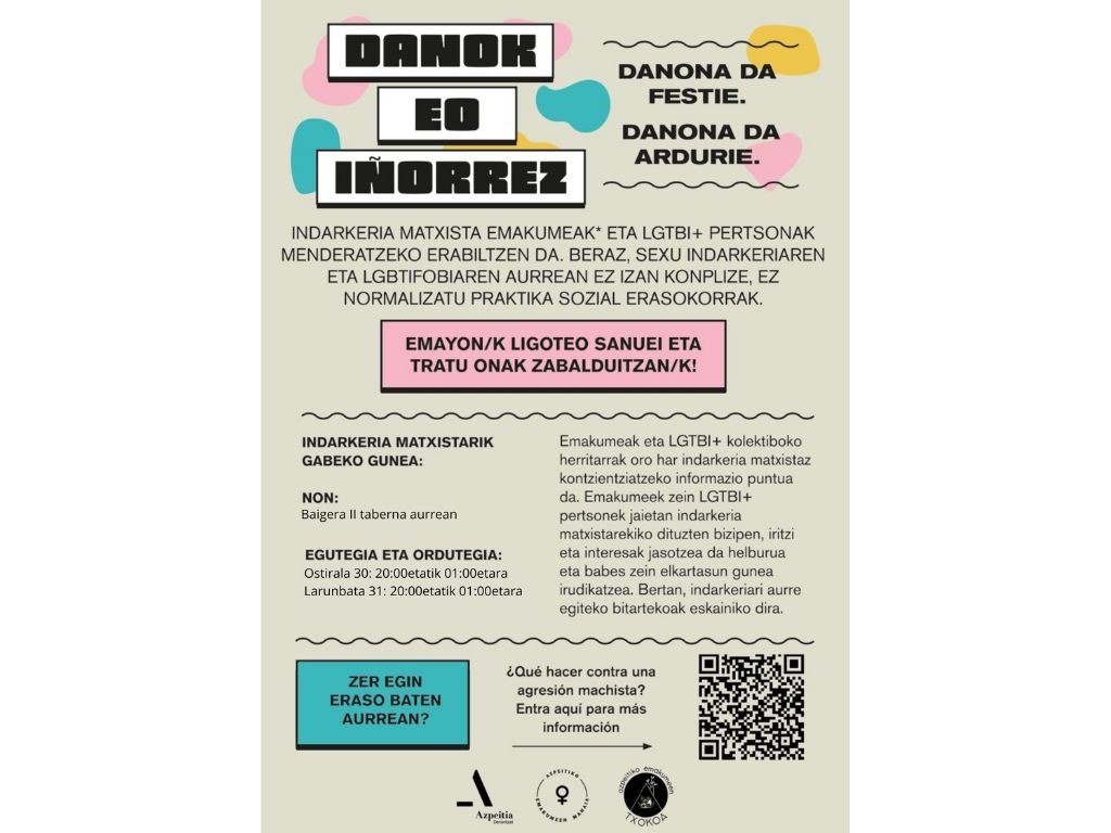 Sanjuandegiko festetan, indarkeria matxistarik gabeko gunea