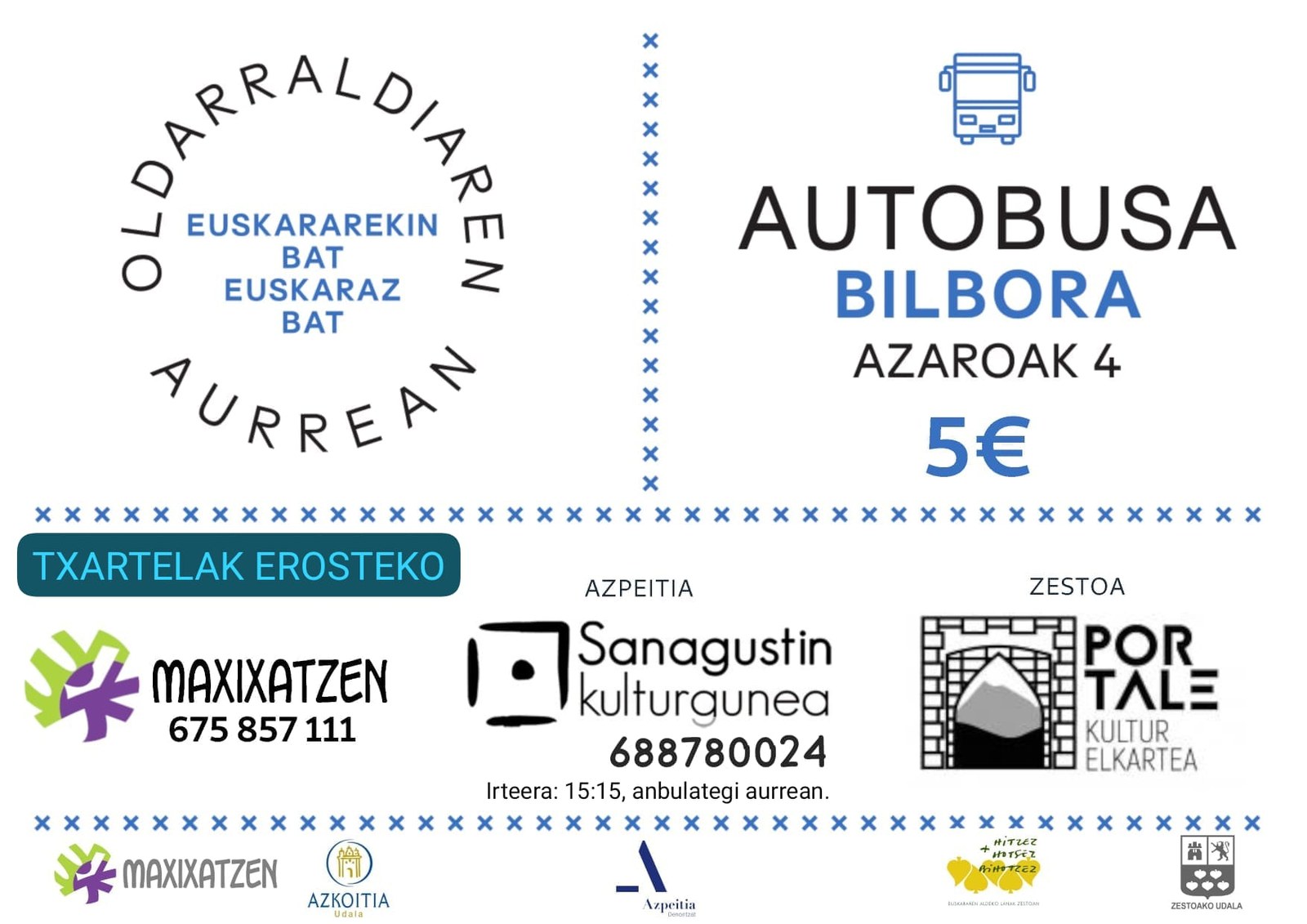 Udalak autobusa antolatu du azaroaren 4ko manifestaziorako